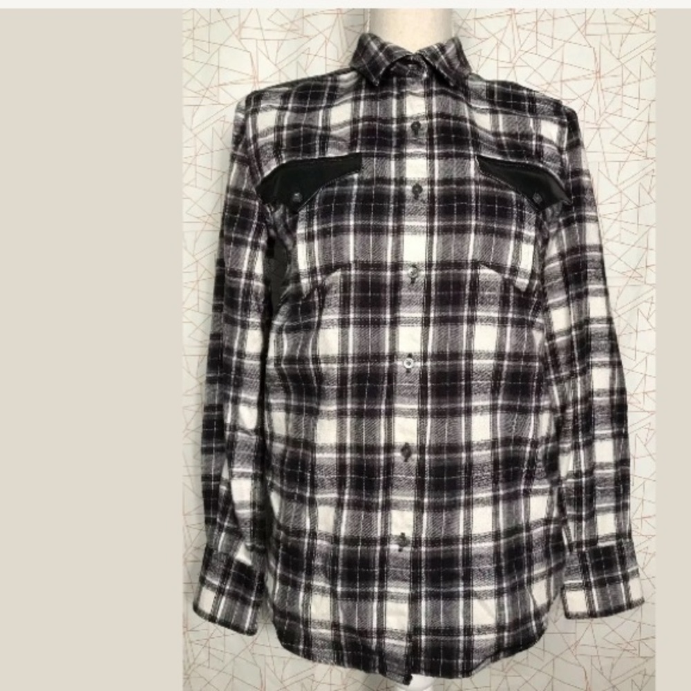 IRO Halton Plaid Flannel Button Up Shirt